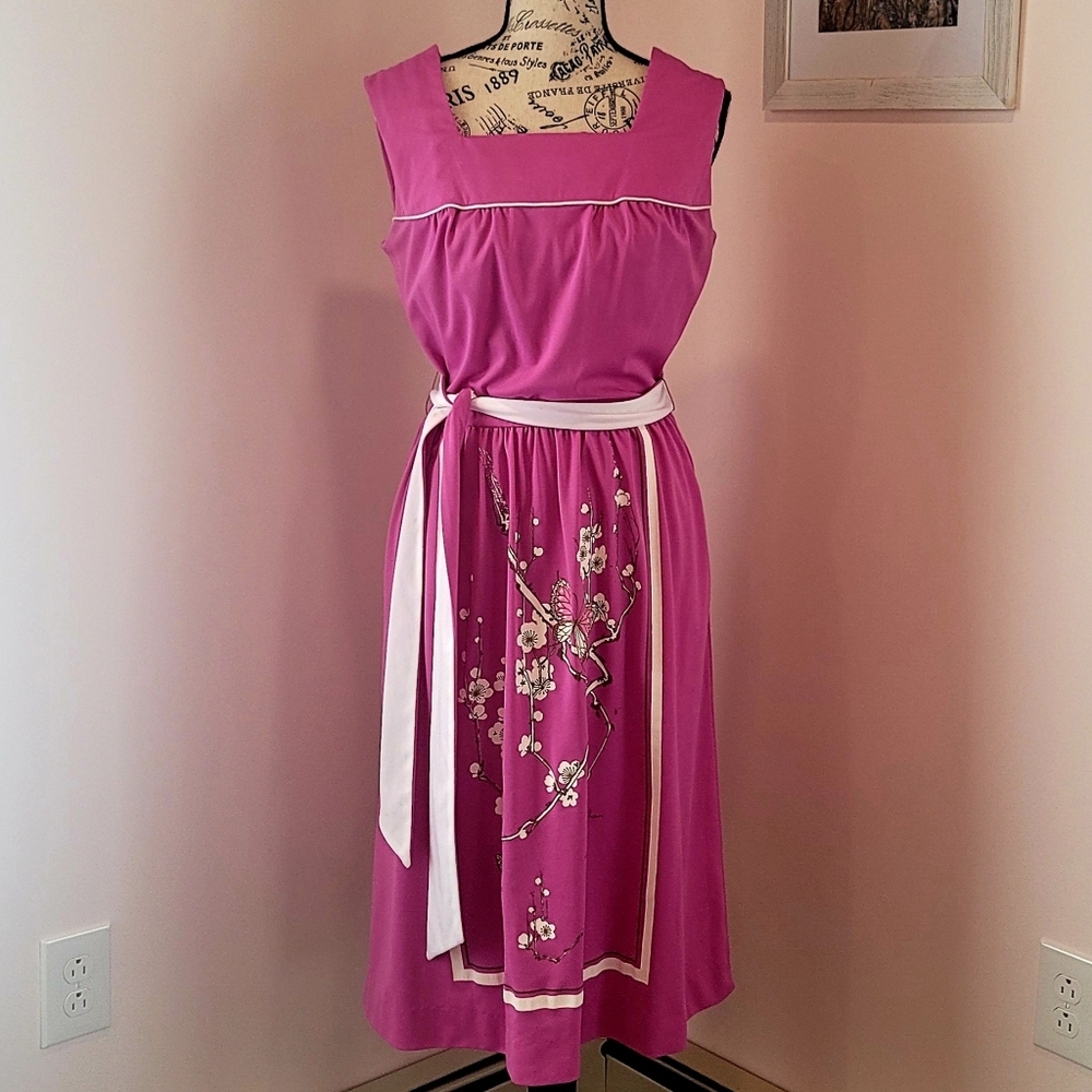Vintage 1970s Alfred Shaheen signed dress